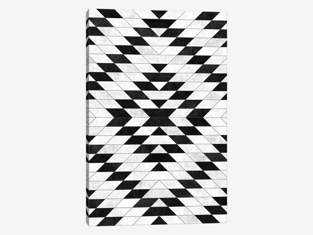 Urban Tribal Pattern No.15 - Aztec - White Concrete by Zoltan Ratko 1-piece Canvas Print