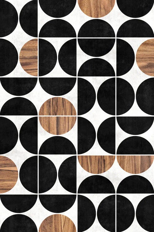 Mid-Century Modern Pattern No.1 - Concrete and Wood