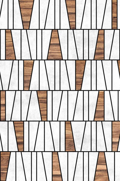 Mid-Century Modern Pattern No.4 - Concrete and Wood