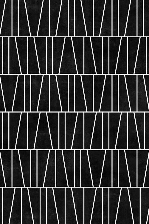 Mid-Century Modern Pattern No.5 - Black Concrete by Zoltan Ratko wall art