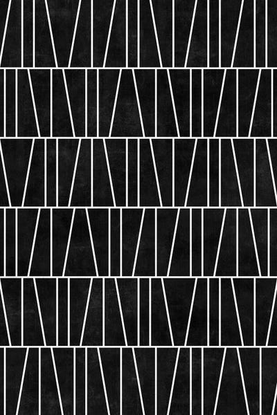 Bauhaus: Mid-Century Modern Pattern No.5 - Black Concrete by Zoltan Ratko