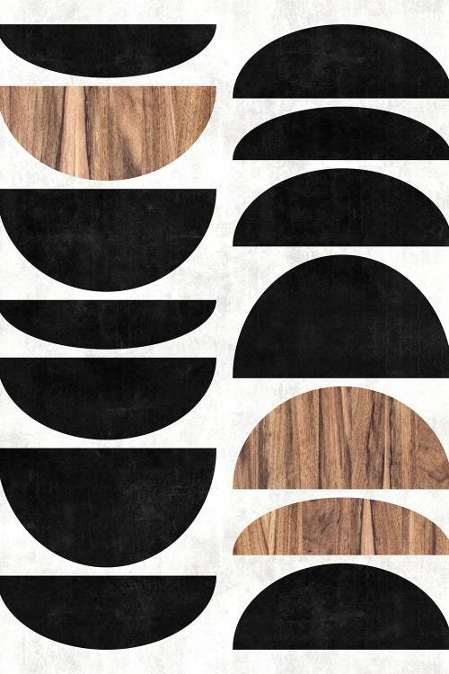 Mid-Century Modern Pattern No.7 - Concrete and Wood by Zoltan Ratko wall art