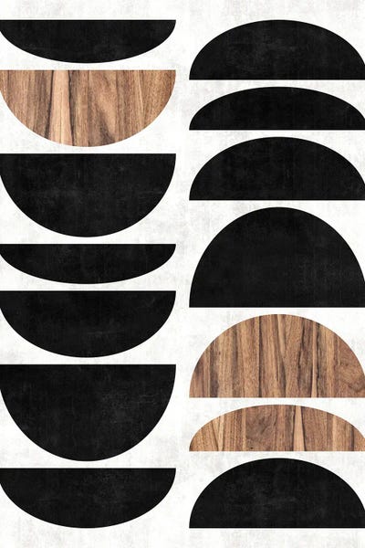 Geometric Patterns: Mid-Century Modern Pattern No.7 - Concrete and Wood by Zoltan Ratko