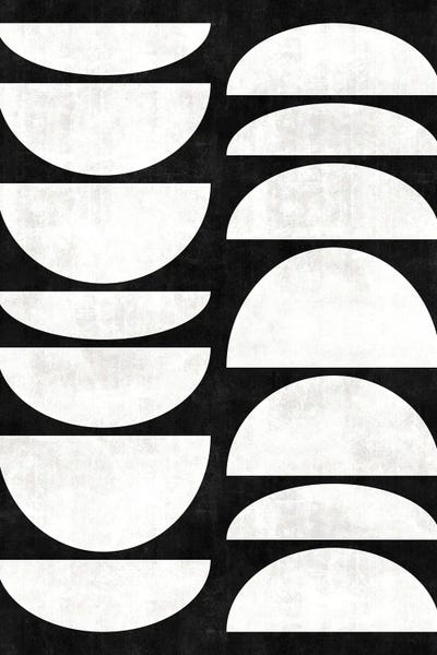 Black & White Patterns: Mid-Century Modern Pattern No.8 - Black and White Concrete by Zoltan Ratko