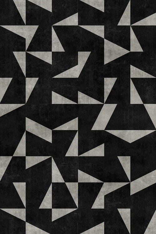 Mid-Century Modern Pattern No.12 - Black and Grey Concrete