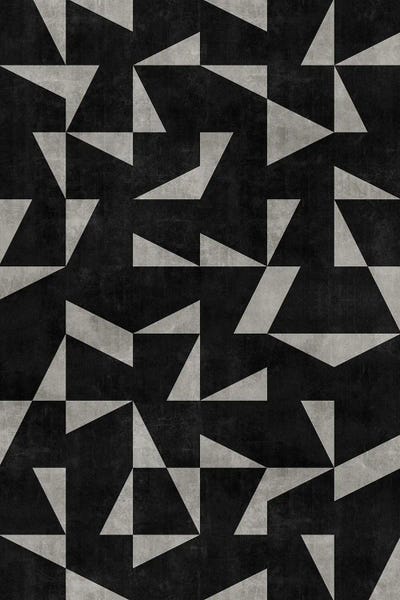 Mid-Century Modern Pattern No.12 - Black and Grey Concrete
