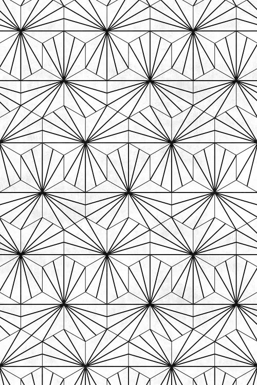 Hexagonal Pattern - White Concrete by Zoltan Ratko wall art