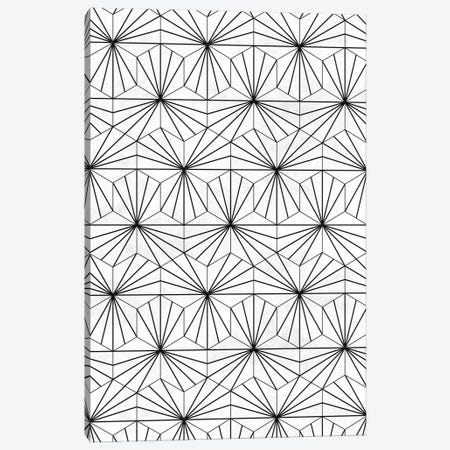 Hexagonal Pattern - White Concrete Canvas Print #ZRA91} by Zoltan Ratko Canvas Artwork