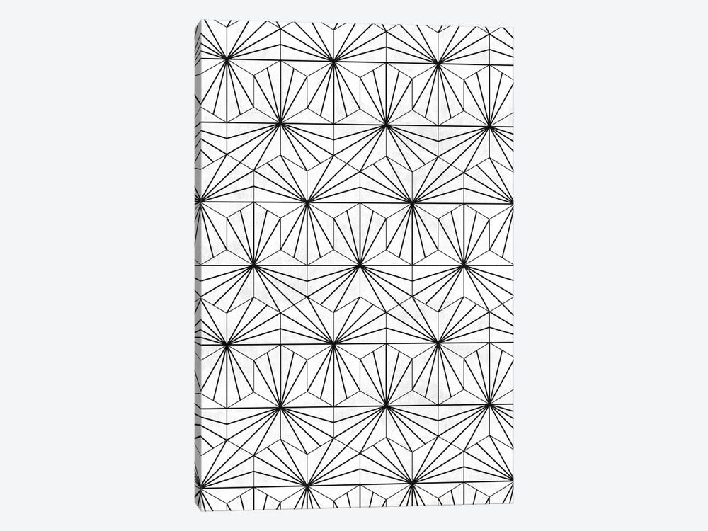 Hexagonal Pattern - White Concrete by Zoltan Ratko 1-piece Canvas Art Print