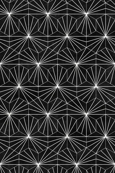 Art Deco: Hexagonal Pattern - Black Concrete by Zoltan Ratko