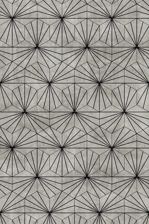 Hexagonal Pattern - Grey Concrete