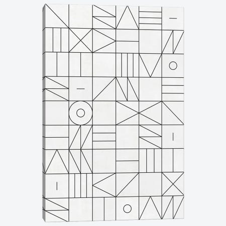 My Favorite Geometric Patterns No.1 - White Canvas Print #ZRA97} by Zoltan Ratko Canvas Art Print