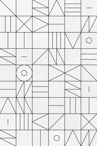 Black & White Patterns: My Favorite Geometric Patterns No.1 - White by Zoltan Ratko