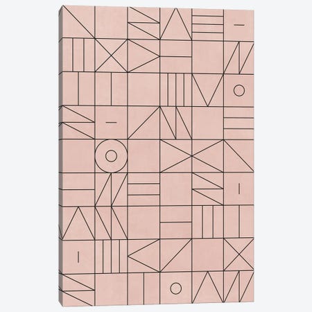My Favorite Geometric Patterns No.2 - Pale Pink Canvas Print #ZRA98} by Zoltan Ratko Canvas Artwork