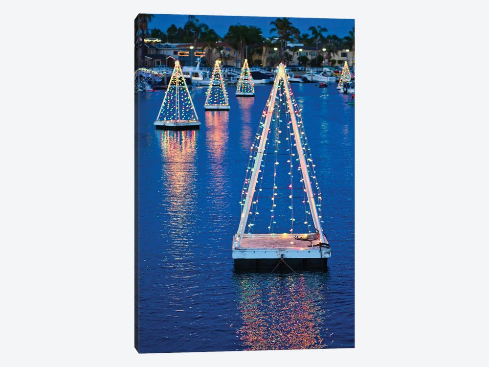 Christmas Trees In The Bay by Zoe Schumacher 1-piece Canvas Wall Art