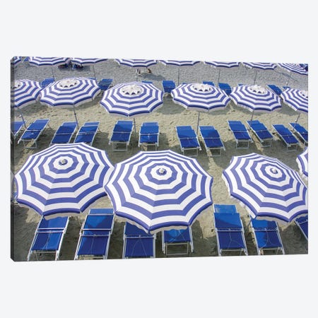 Blue Umbrellas...One Is Not Enough Canvas Print #ZSC10} by Zoe Schumacher Canvas Print
