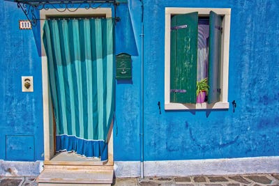 Burano Blue Front Door by Zoe Schumacher canvas print
