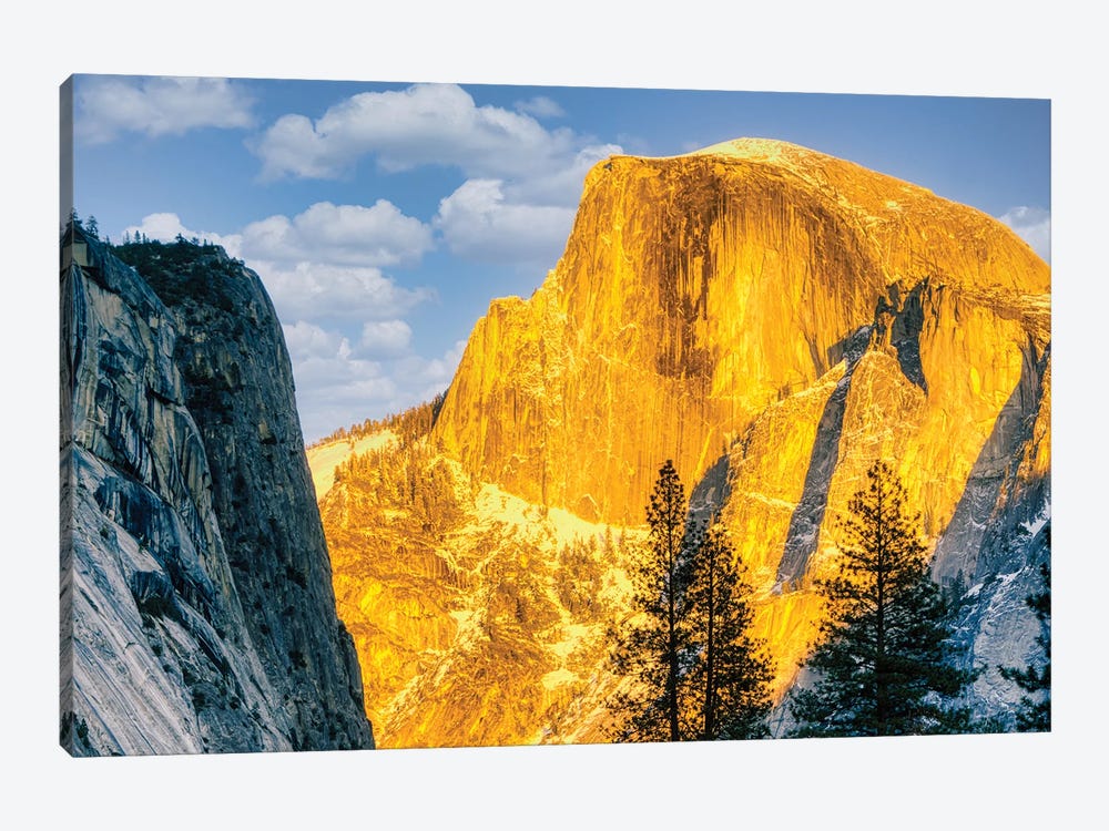 Sunset Glow At Half Dome 1-piece Canvas Wall Art