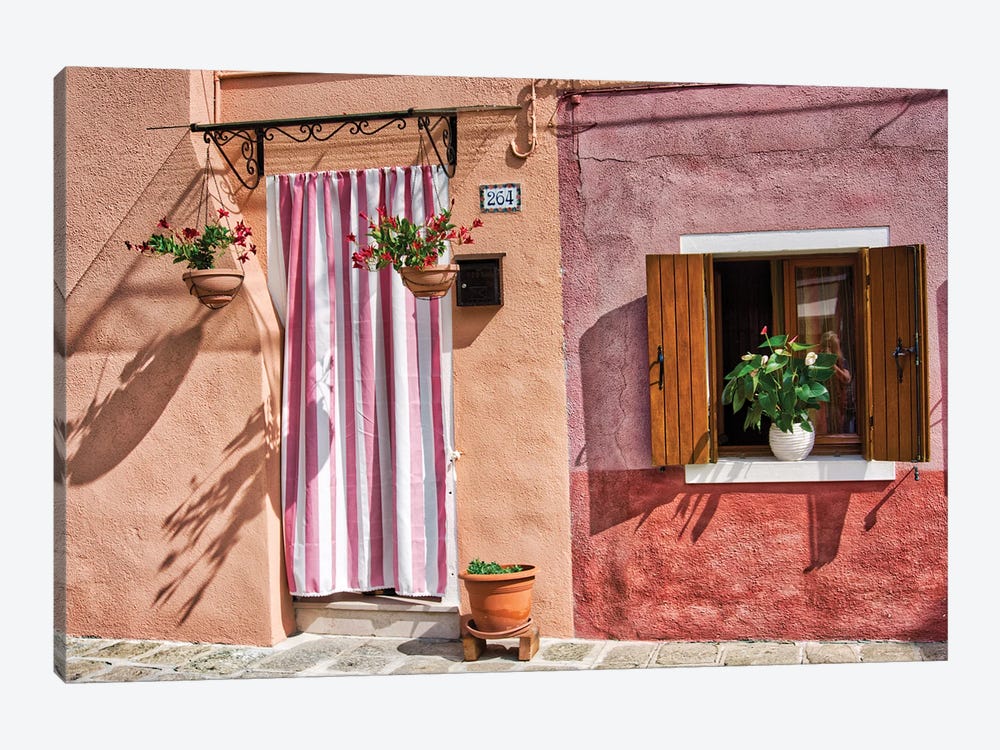 The Vibarant Colos Of A Burano Front Door by Zoe Schumacher 1-piece Canvas Wall Art