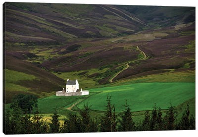 Corgarff Castle Aberdeenshire Scotland Canvas Art Print - Hill & Hillside Art