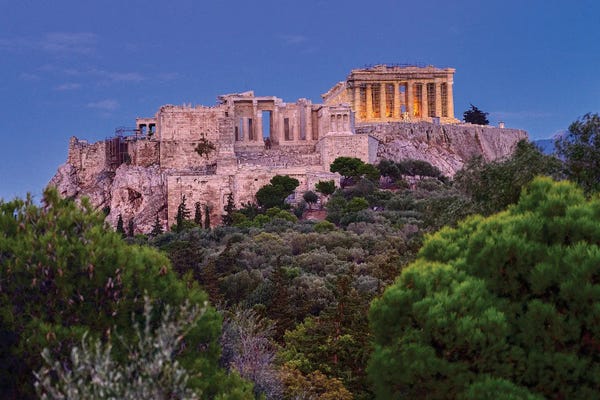 Blue Hour Of Acropolis Of Athens