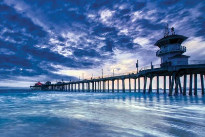 Huntington Beach Pier - Nothing But Blue Sky by Zoe Schumacher art print