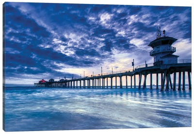 Huntington Beach Pier - Nothing But Blue Sky Canvas Art Print