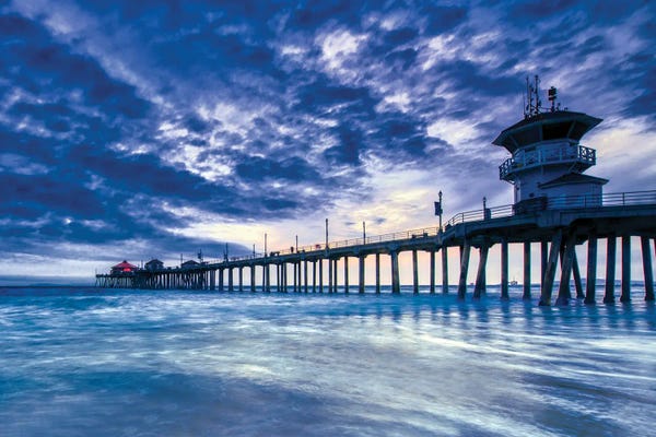 Huntington Beach: Huntington Beach Pier - Nothing But Blue Sky by Zoe Schumacher
