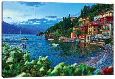 Town Of Varenna On Lake Como Canvas Art Print - Zoe Schumacher