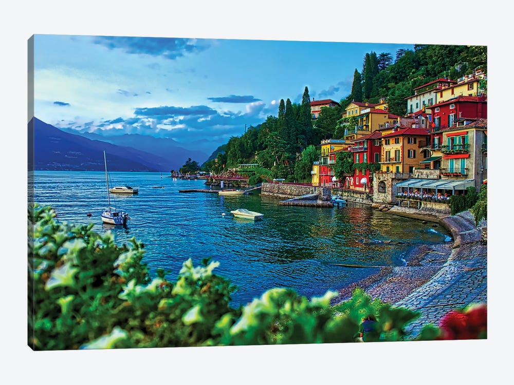 Town Of Varenna On Lake Como by Zoe Schumacher 1-piece Canvas Print