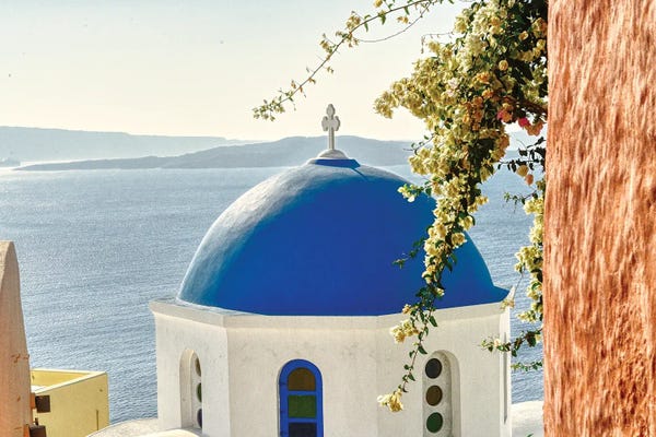 Santorini: Santorini Blue Dome Of Oia by Zoe Schumacher