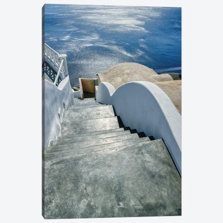 Stairway To The Aegean Sea Canvas Print #ZSC36} by Zoe Schumacher Canvas Artwork