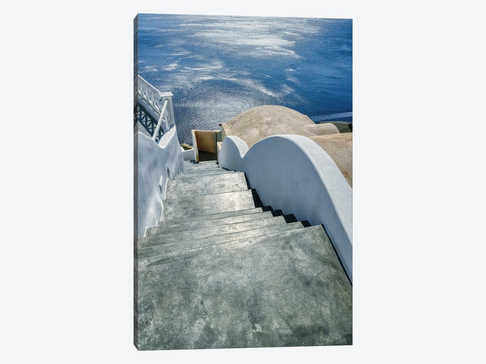 Stairway To The Aegean Sea by Zoe Schumacher 1-piece Canvas Art Print