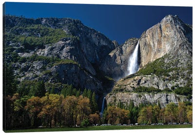 Upper And Lower Yosemite Falls Canvas Art Print - Yosemite National Park Art