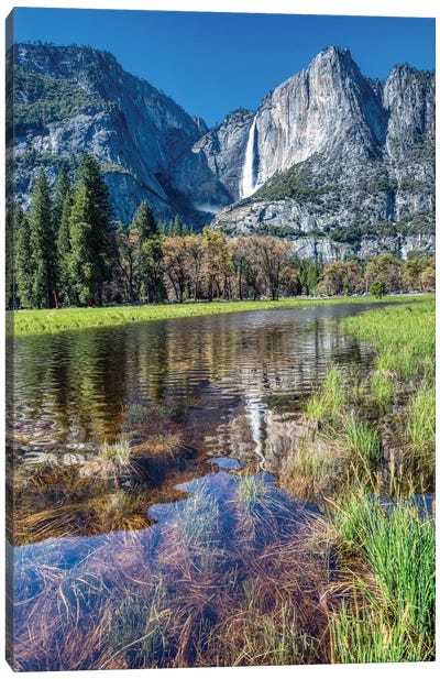 Upper Yosemite Falls Canvas Art Print - Yosemite National Park Art