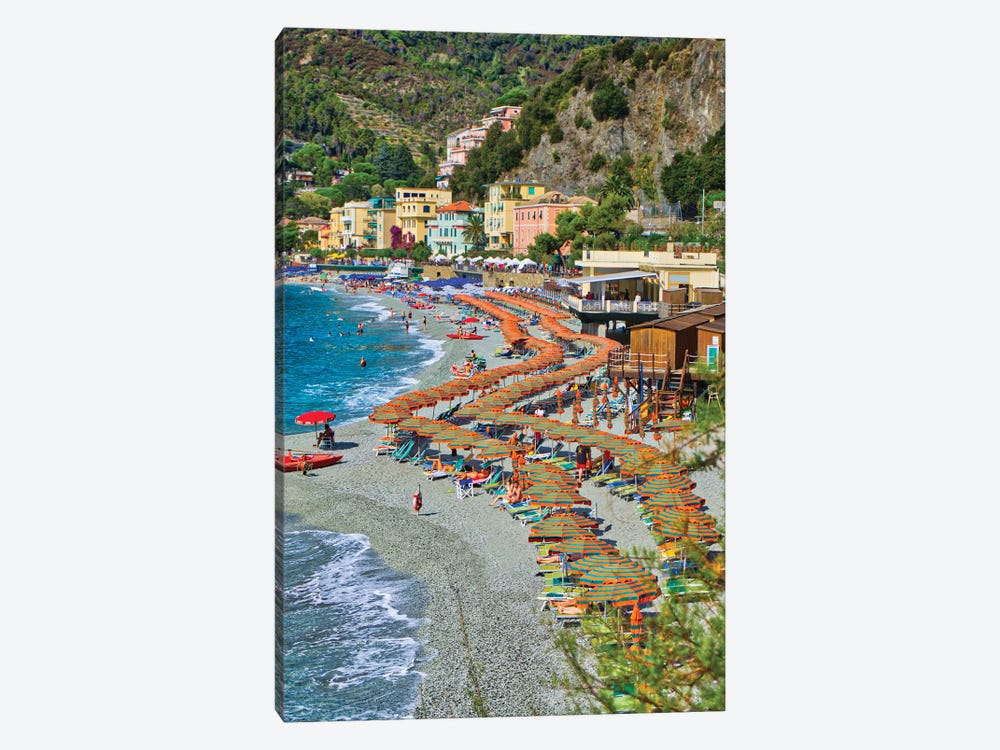 Take A Stroll @ Monterosso Al Mare Beach Cinque Terre by Zoe Schumacher 1-piece Art Print