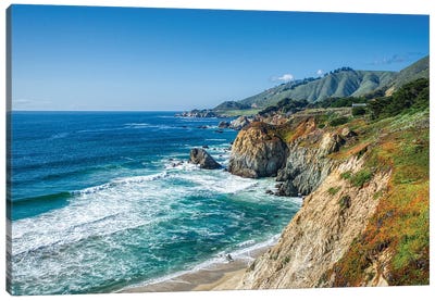 Big Sur Coastline Of California Canvas Art Print - Zoe Schumacher