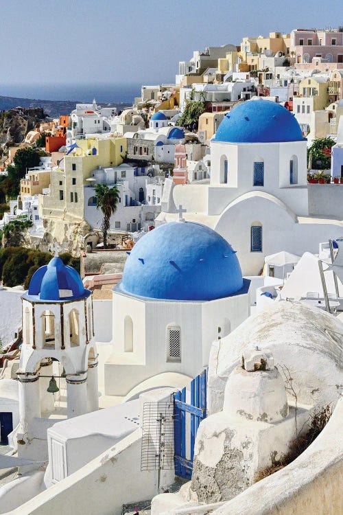 Blue Domes Of Santorini