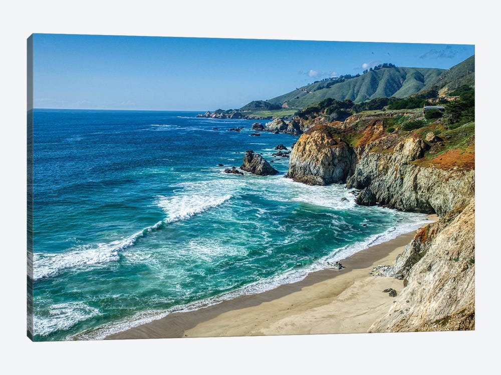 Coastline Of California At Big Sur 1-piece Canvas Print