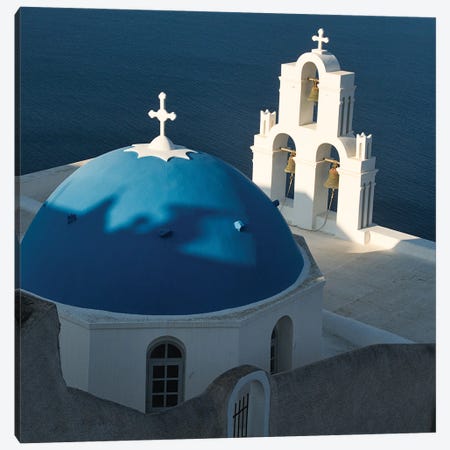 Santorini View From Fia Canvas Print #ZSC60} by Zoe Schumacher Canvas Artwork