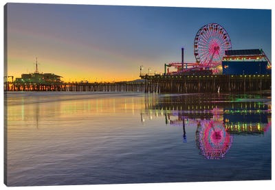 Santa Monica Pier Canvas Art Print - Nautical Scenic Photography