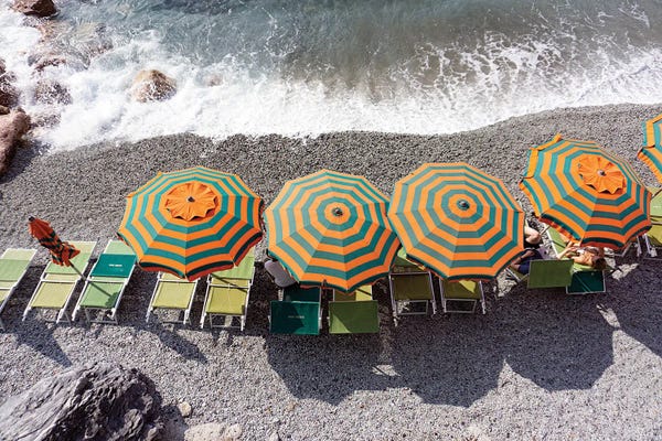 Zoe Schumacher: Monterosso - Beach I by Zoe Schumacher