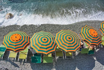 Monterosso - Beach II by Zoe Schumacher canvas print