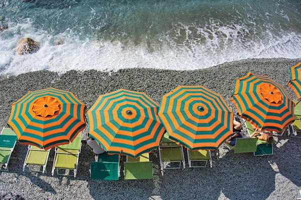 Zoe Schumacher: Monterosso - Beach II by Zoe Schumacher