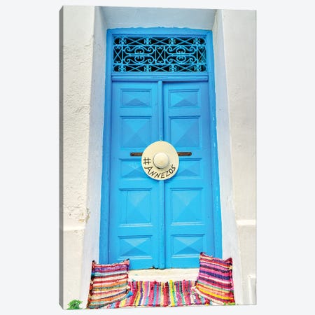 Doorway On Mykonos Canvas Print #ZSC6} by Zoe Schumacher Art Print
