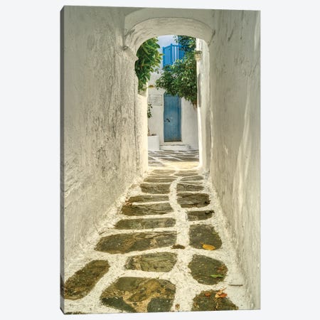 Walkway In Mykonos Canvas Print #ZSC71} by Zoe Schumacher Canvas Art Print