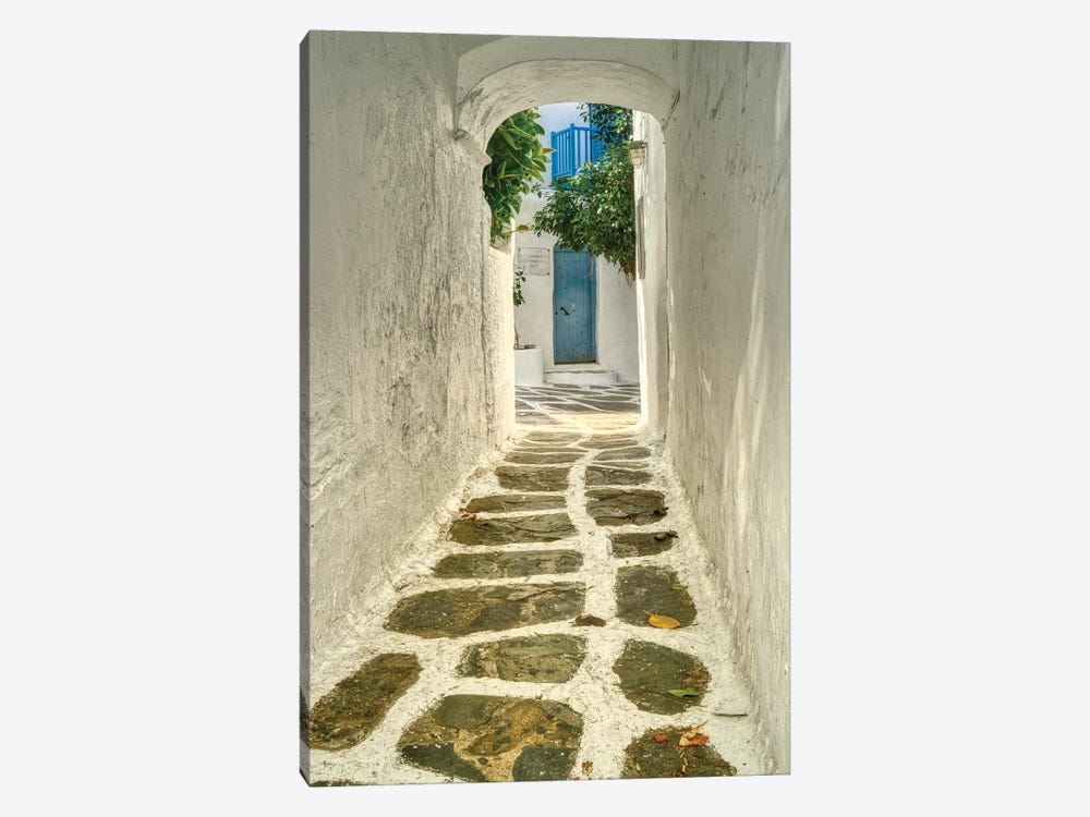 Walkway In Mykonos by Zoe Schumacher 1-piece Canvas Art
