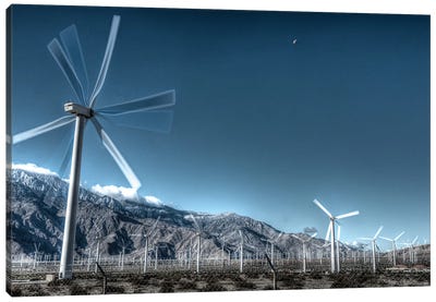 Wind Farms Of Palm Springs Canvas Art Print - Watermill & Windmill Art