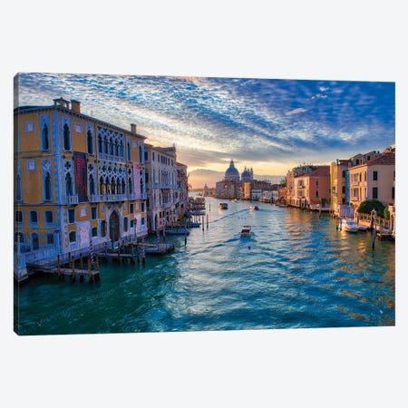 Sunrise On The Grand Canal Of Venice Canvas Print #ZSC74} by Zoe Schumacher Canvas Artwork