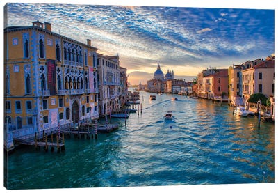 Sunrise On The Grand Canal Of Venice Canvas Art Print - Venice Art
